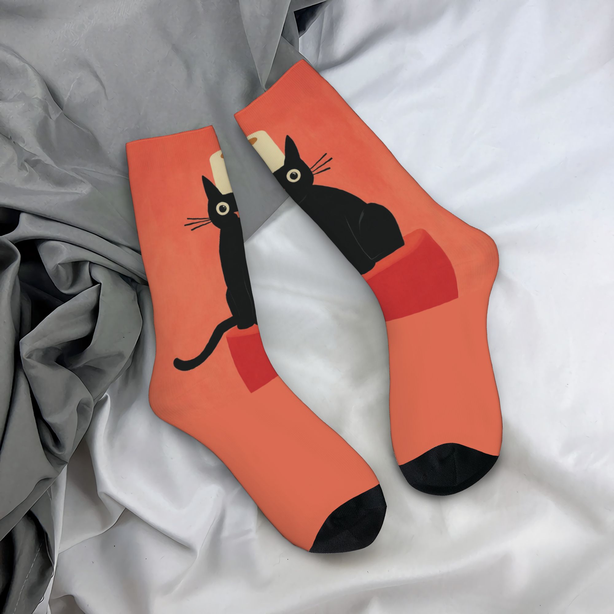 Kaos Kaki Unisex Motif Kucing  - Dress Sock Men ulasan dan harga